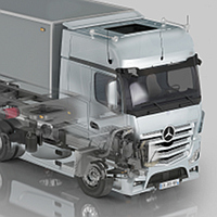 illustration 3d technique : Mercedes Benz Actros