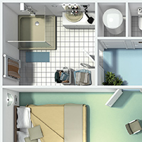 illustration 3d - les dangers de l'electricit domestique.